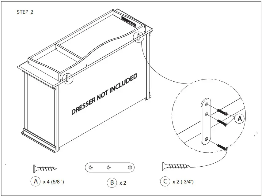 evolur 851 Changing Tray - HARDWARE AND TOOL DIAGRAM 2