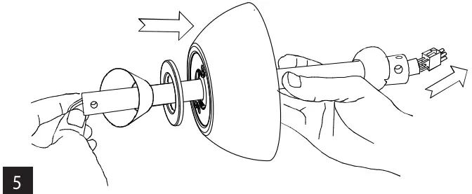 sygonix 2472505 Smart Ceiling Fan - canopy