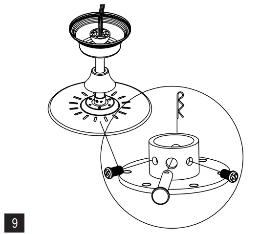 sygonix 2472505 Smart Ceiling Fan - tighten