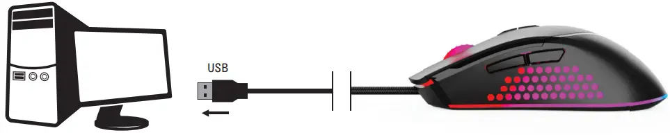 Sandberg 640-20 Azazinator Mouse 6400 -Connection