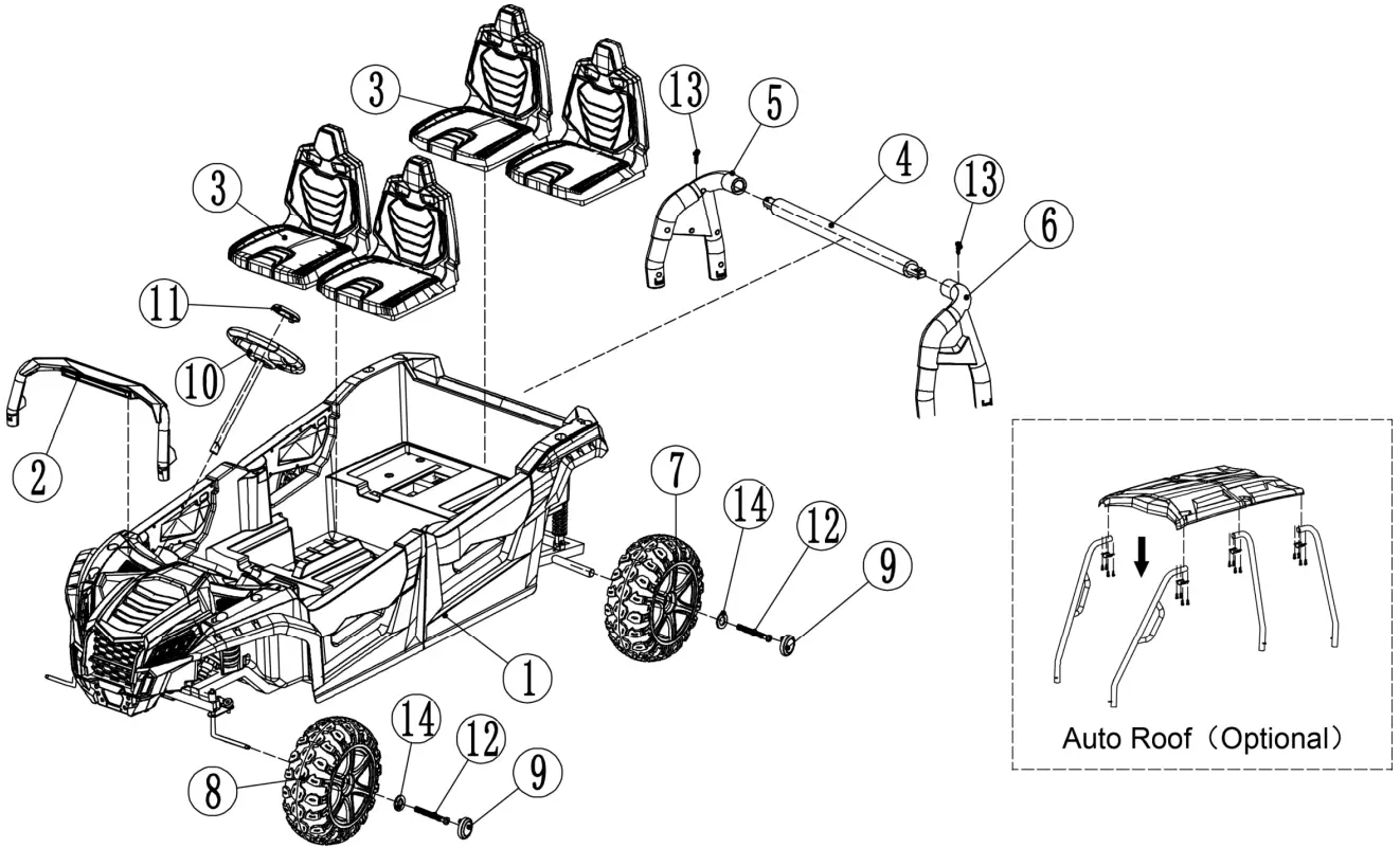 Pinghu YSA-033 48V Electric Mini Car B01