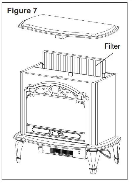 Dimplex Electric Stove - Lower Bulb Replacement Figure 7