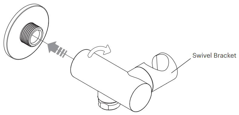 rogerseller 3506003201 Tonic Matt Black Tonic Up Wall Mixer - fig 1