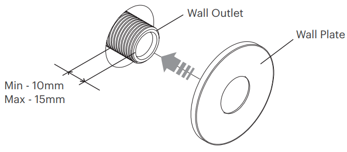 rogerseller 3506003201 Tonic Matt Black Tonic Up Wall Mixer - fig