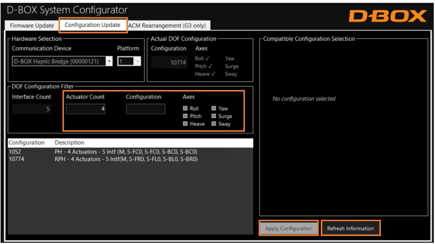 System configuration
