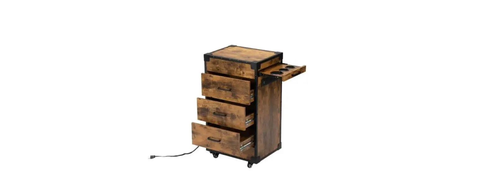 Reshable Mr11e0255 Jaxpety Beauty Salon Trolley Storage Cart For Hair Stylist With 3 Drawers User Manual