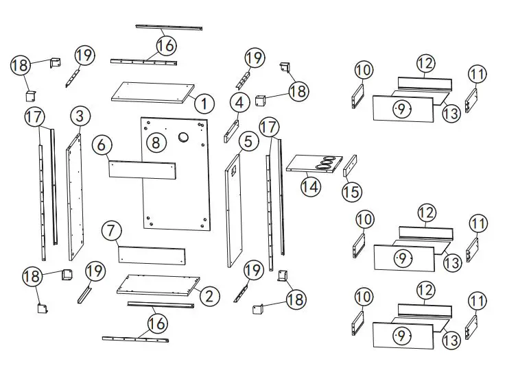 Reshable-MR11E0255-Jaxpety-Beauty-Salon-Trolley-Storage-Cart-for-Hair-Stylist-with-3-Drawers-fig-2