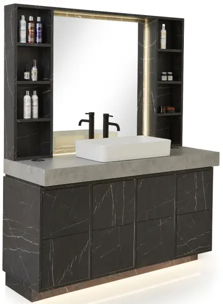 05205 Oxford Barber Mirror Unit Salon Furniture