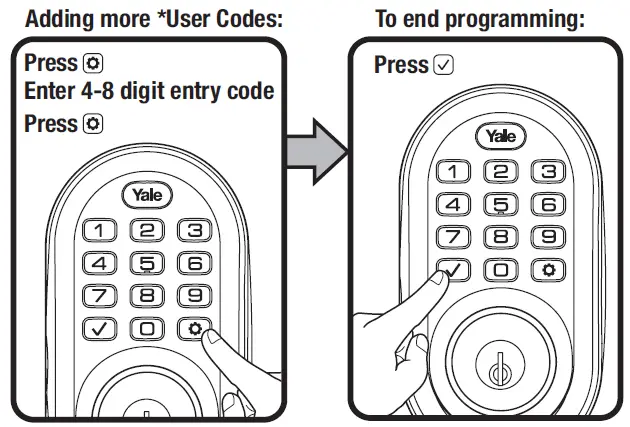 Yale Assure Lock Keypad Deadbolt YRD216 Creating Entry Codes 1