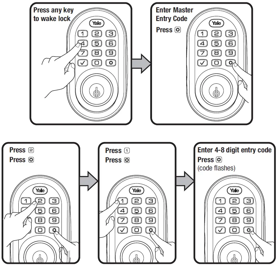 Yale Assure Lock Keypad Deadbolt YRD216 Creating Entry Codes