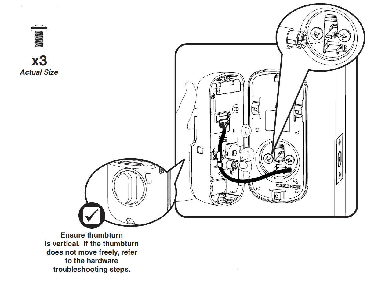 Yale Assure Lock Keypad Deadbolt YRD216 Inside Lock