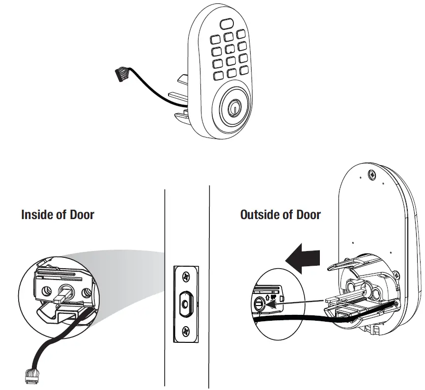 Yale Assure Lock Keypad Deadbolt YRD216 Installing Keypad