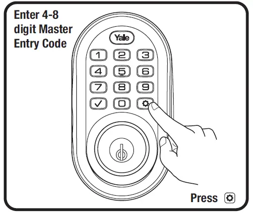 Yale Assure Lock Keypad Deadbolt YRD216 Master Entry Code 1