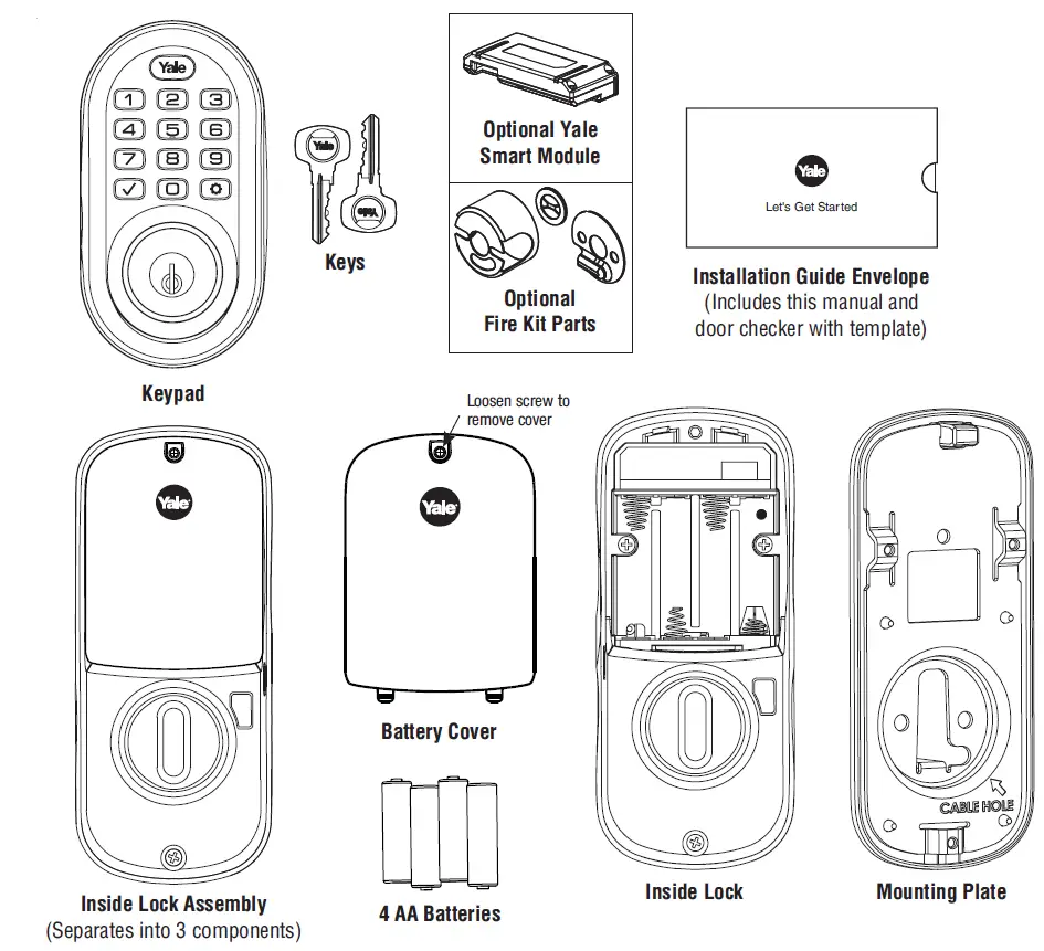 Yale Assure Lock Keypad Deadbolt YRD216 in the box