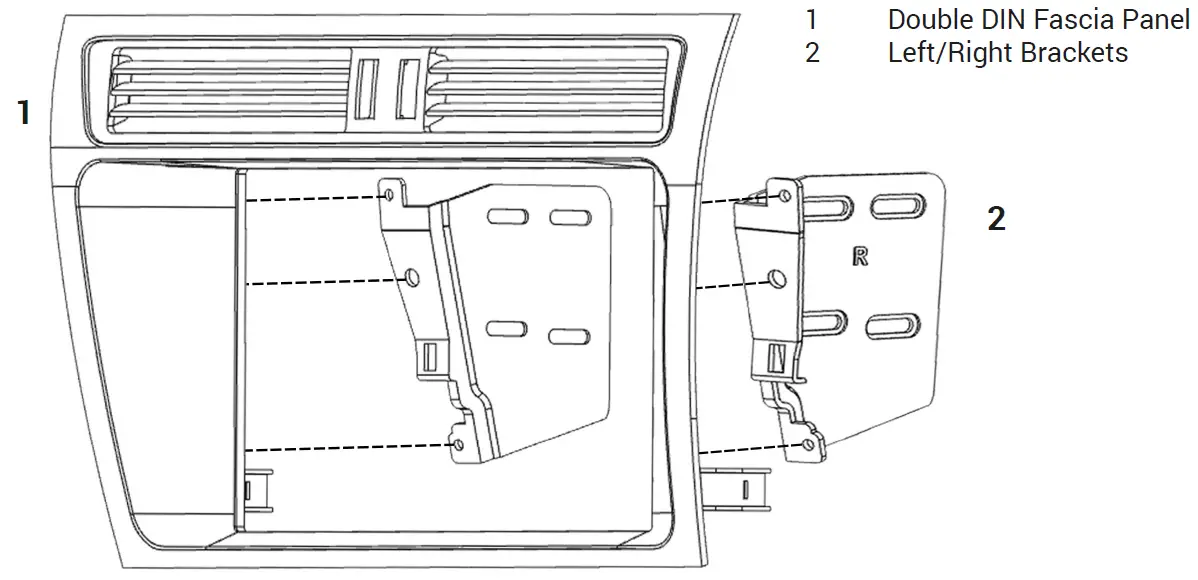 connects2 Double DIN Fitting Kit OVERVIEW DIAGRAM