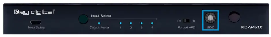 Key digital KD-S2x1X HDMI Switcher-EDID Handshaking Rotary