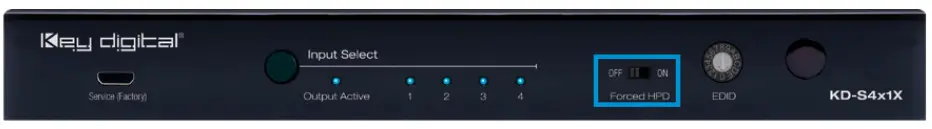 Key digital KD-S2x1X HDMI Switcher-Forced HPD Troubleshooting Tool