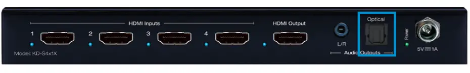 Key digital KD-S2x1X HDMI Switcher-Optical Audio Output