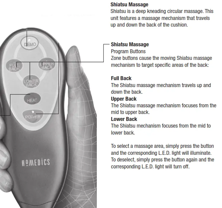 SBM-200H Shiatsu Massaging Cushion with Heat - Moving Massage Mechanism 1
