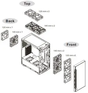 thermaltake H200 TG RGB Mid Tower Case - Air Cooling