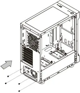 thermaltake H200 TG RGB Mid Tower Case - PSU Installation