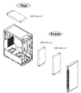 thermaltake H200 TG RGB Mid Tower Case - Radiator