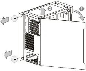 thermaltake H200 TG RGB Mid Tower Case - Side Panel Disassembly