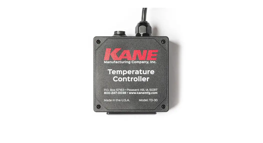 Kane Td-30 Thermostat Instruction Manual