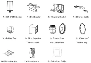 LINOVISION IOT-CPE5G Industrial Outdoor 5G 4G CPE Router - Packing List