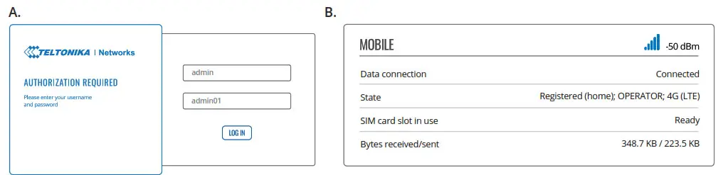 TELTONIKA RUT951 Compact Industrial 4G LTE Router- LOGIN TO DEVICE