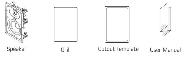 JADE NIWS-6 Electro Acoustic In Wall Speaker User Manual - Packing List