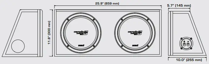 cerwin vega XE10SV Xed Loaded Enclosures - fig 1