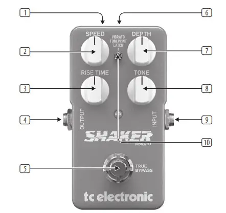 tc electronic 455073 Shaker Vibrato Guitar Effects Pedal