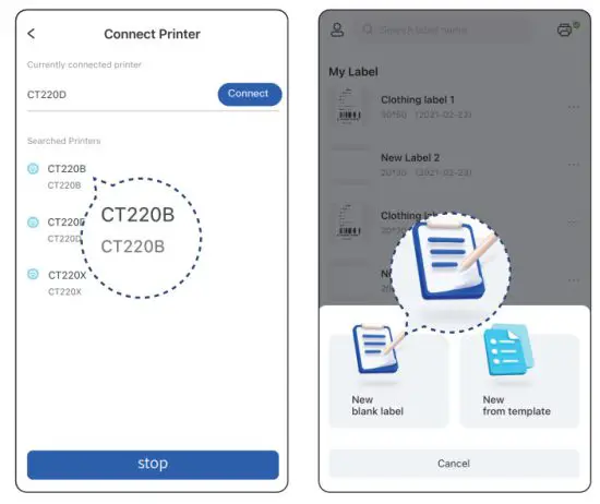 clabel CT-220B Portable Thermal Label Printer - 2