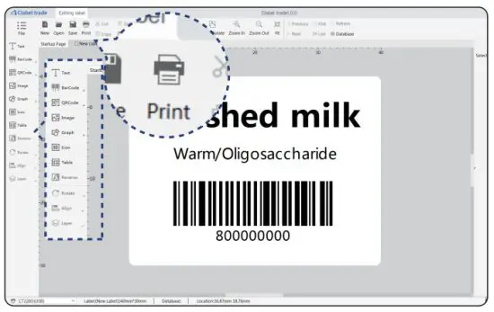 clabel CT-220B Portable Thermal Label Printer - Print 1