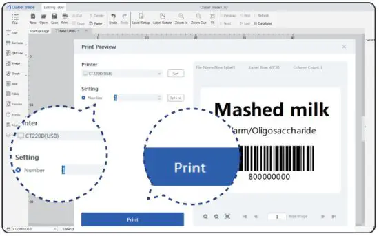 clabel CT-220B Portable Thermal Label Printer - driver