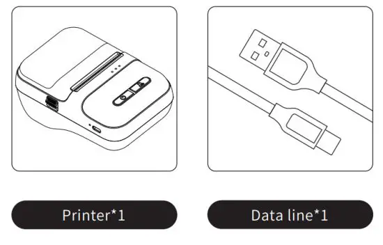 clabel CT-220B Portable Thermal Label Printer - packing list