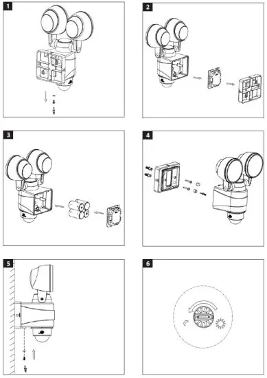 anslut 012425 Floodlight with Motion Detector - fig 1