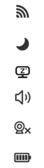 oricom OBH36T 5 Inch Smart HD Touchscreen Nursery Pal Premium Baby Monitor - Display icons 1