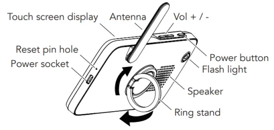 oricom OBH36T 5 Inch Smart HD Touchscreen Nursery Pal Premium Baby Monitor - Overview of Parent Unit