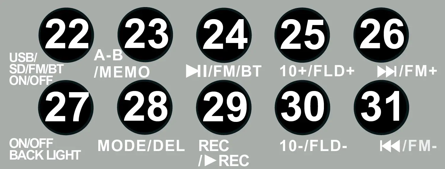 VONYX ST016 Personal PA Wireless System - BUTTON CLUSTER