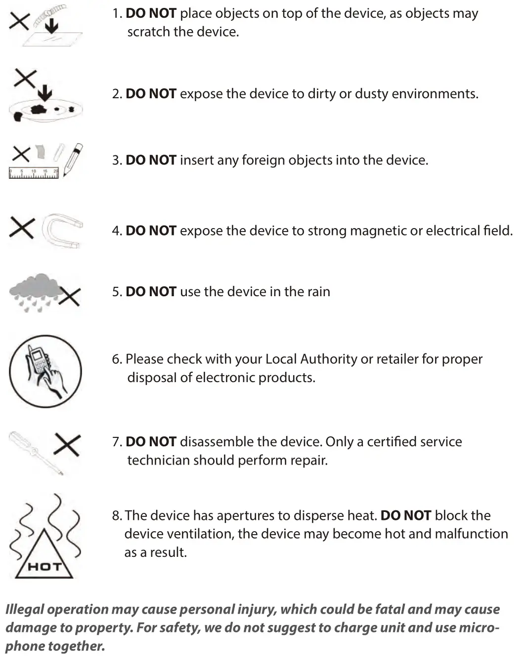 PYLE PHP210DJT 10 Inch Portable Wireless BT Speaker System - WARNING