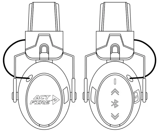 ACTFIRE BT 0909 Electronic Hearing Ear Protection for Range