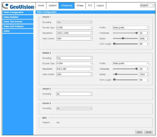 GeoVision GV-IP Speed Dome - Streaming