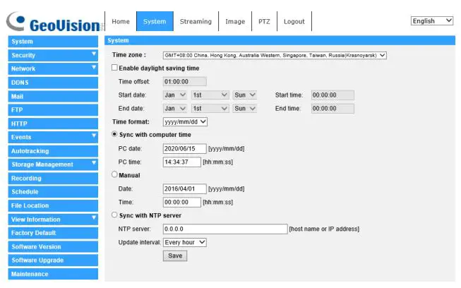 GeoVision GV-IP Speed Dome - System