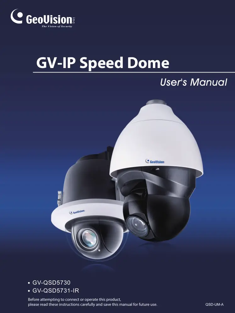 GeoVision GV-IP Speed Dome User Manual