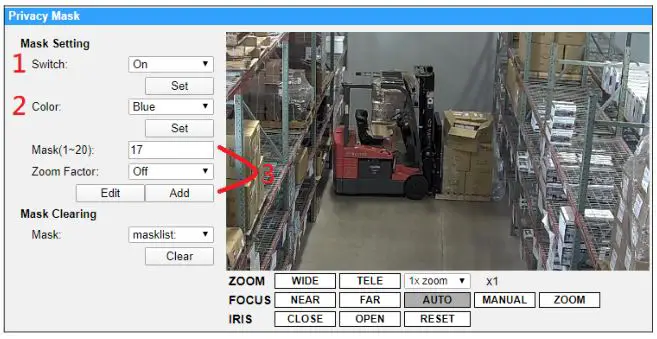 GeoVision GV-IP Speed Dome - privacy mask 1