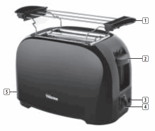 TRiSTAR BR 1025 Toaster - PARTS DESCRIPTION