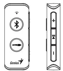 Genius SP-HF380BT Bluetooth Speakers User Guide - Button Function
