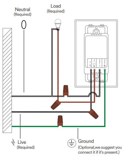 Lumary Smart Wi-Fi Dimmer Switch User Guide - Connect Switch’s neutral wire to your home's neutral wire